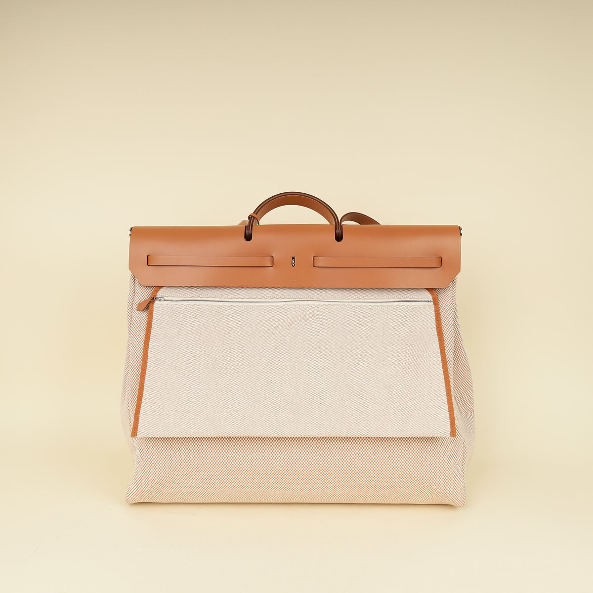 Hermes Natural Herbag Zip 50 Retourne Cabine Bag-Hermes-THE CLOSET
