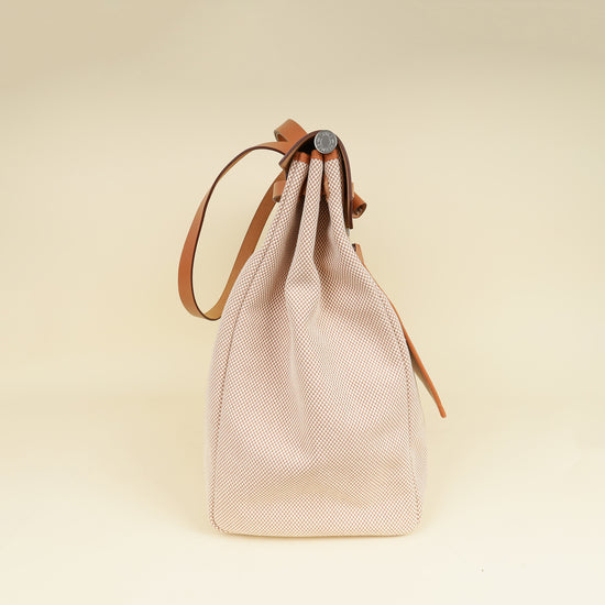 Hermes Natural Herbag Zip 50 Retourne Cabine Bag-Hermes-THE CLOSET