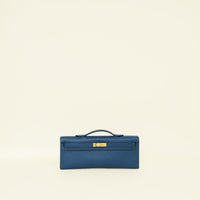 Hermes Bleu France Kelly Cut Clutch