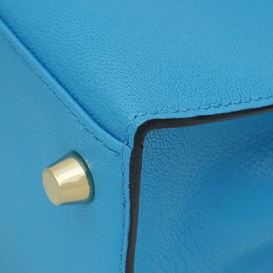 Hermes Bleu Frida Sellier Kelly 25 Bag-Hermes-THE CLOSET