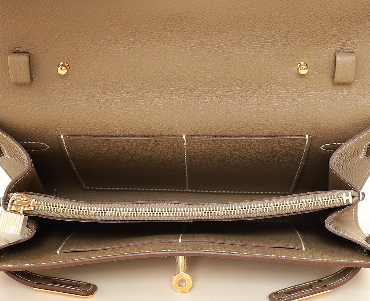 Hermes Etoupe Kelly To Go Evercolor Wallet-Hermes-THE CLOSET