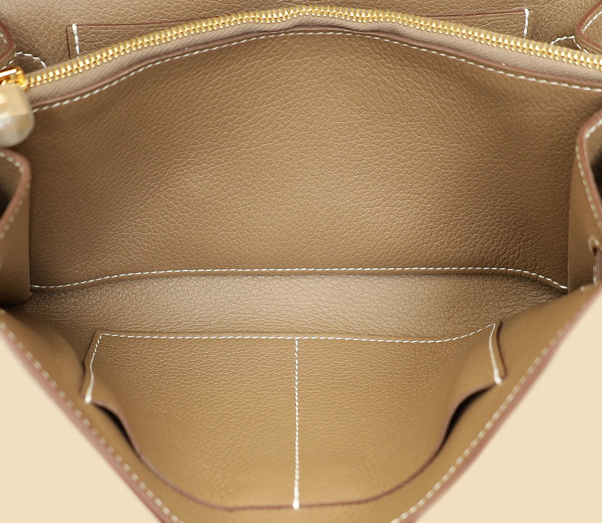 Hermes Etoupe Kelly To Go Evercolor Wallet-Hermes-THE CLOSET