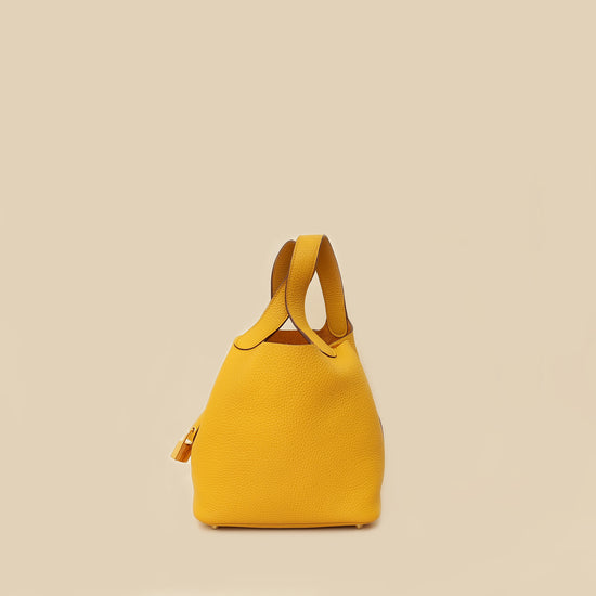 Hermes Jaune Ambre Picotin Lock 18 Bag-Hermes-THE CLOSET