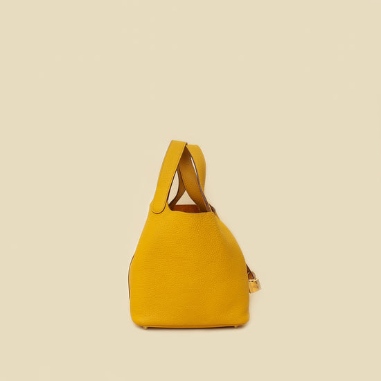 Hermes Jaune Ambre Picotin Lock 18 Bag-Hermes-THE CLOSET