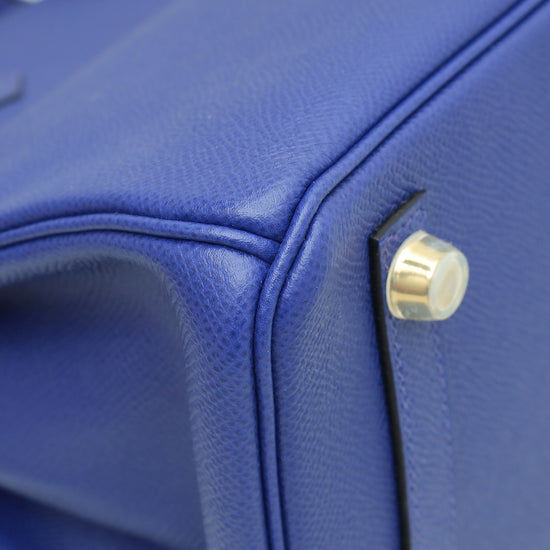 Hermes Bleu Electric Birkin 30 Bag