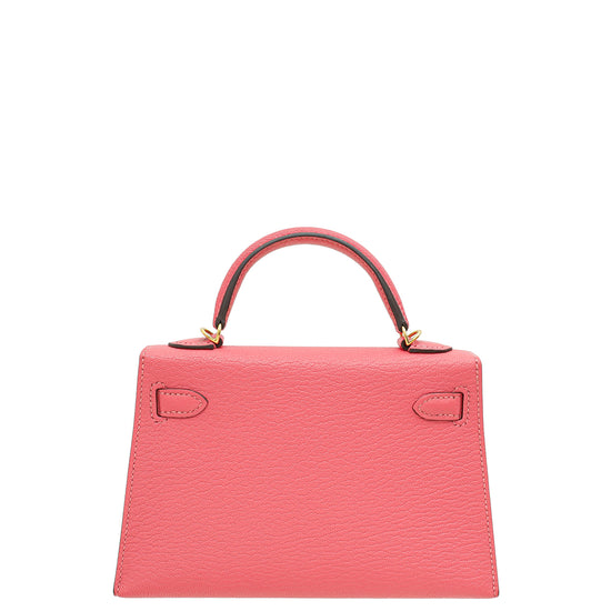 Hermes Rose Azalee Mini Kelly Bag