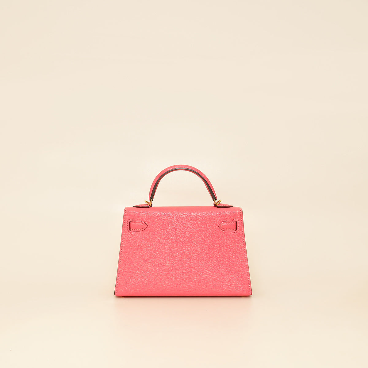 Hermes Rose Azalee Chevre Mysore Mini Kelly Sellier Bag-Hermes-THE CLOSET