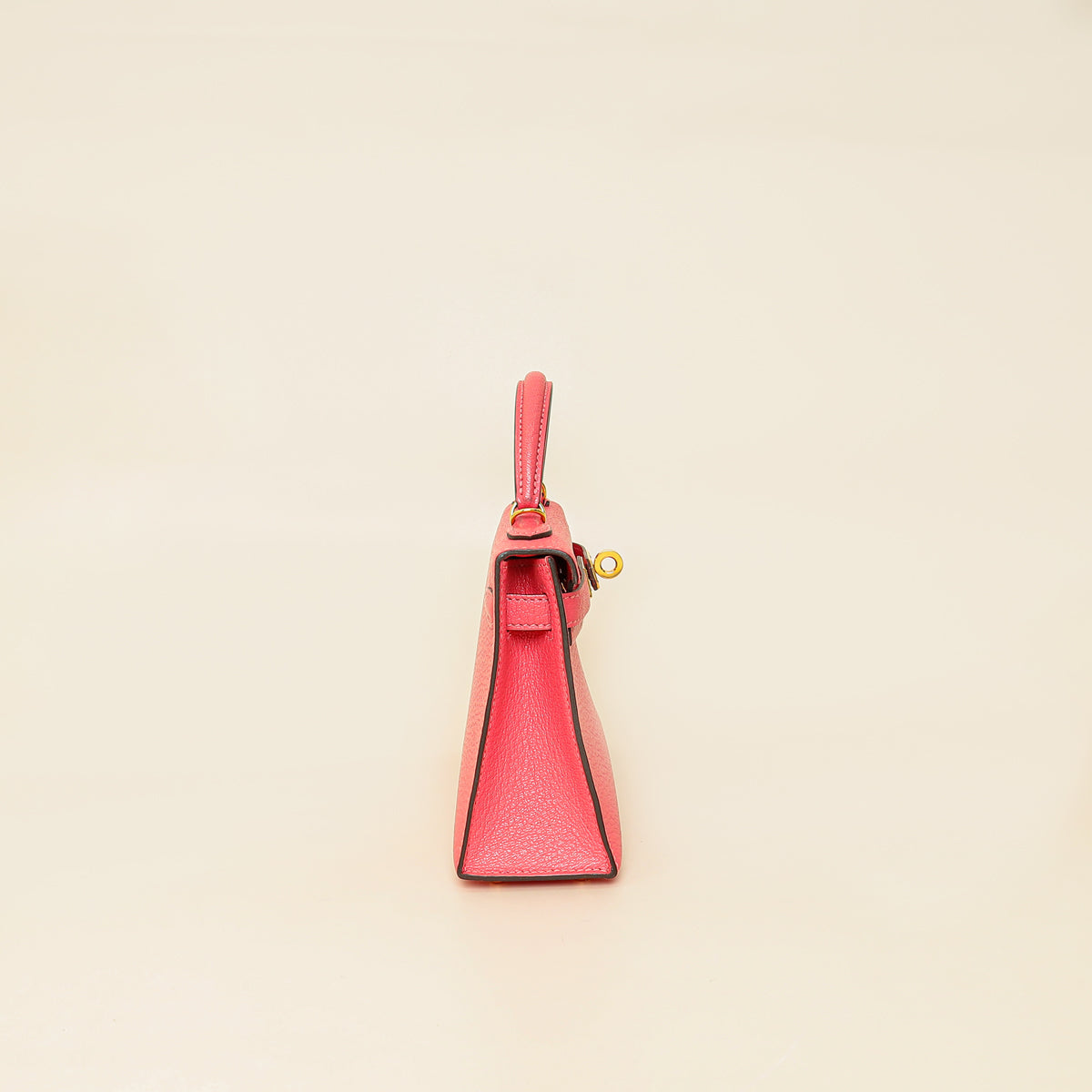 Hermes Rose Azalee Chevre Mysore Mini Kelly Sellier Bag-Hermes-THE CLOSET