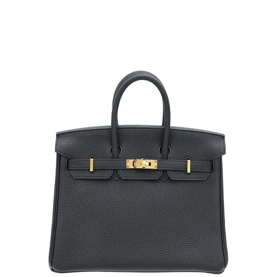 Hermes Noir Retourne Birkin 25 Bag