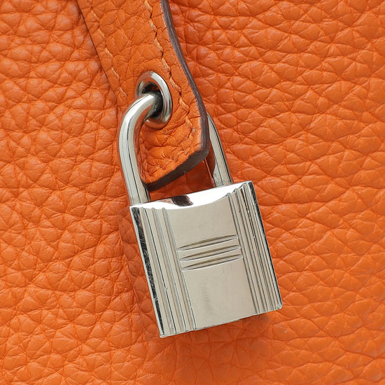 Hermes Orange Picotin Lock 18 Bag