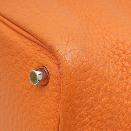 Hermes Orange Picotin Lock 18 Bag