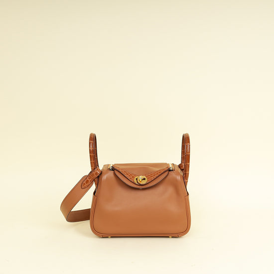 Hermes Fauve Mini Lindy Touch Bag