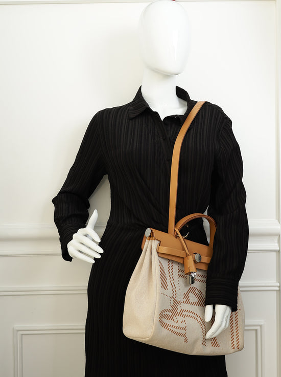 Hermes Naturel "Brides de Gala Desordre" Motif Herbag Zip 31 PM Bag