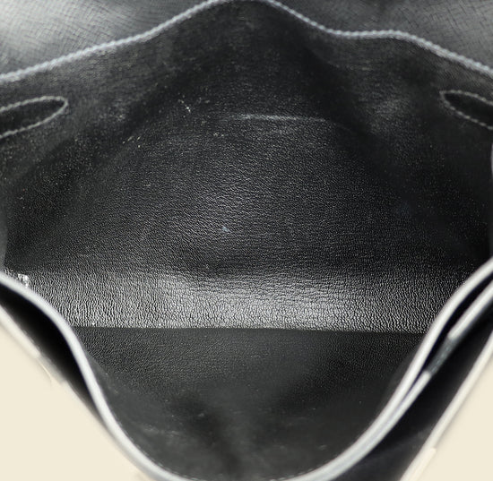 Hermes Noir Kelly Depeches 25 Bag
