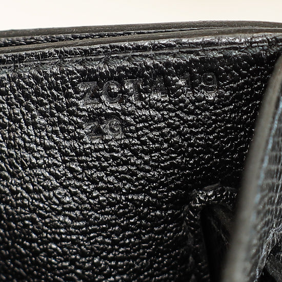 Hermes Noir Kelly Depeches 25 Bag