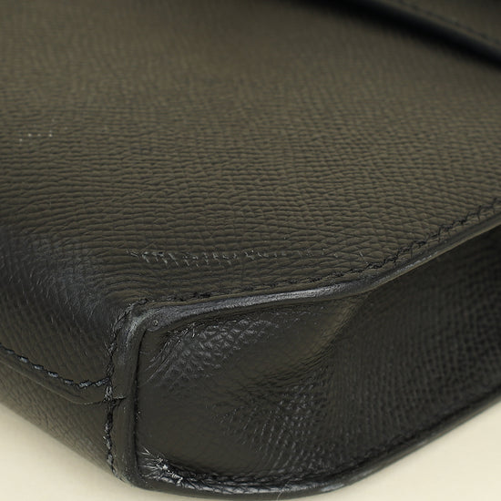 Hermes Noir Kelly Depeches 25 Bag