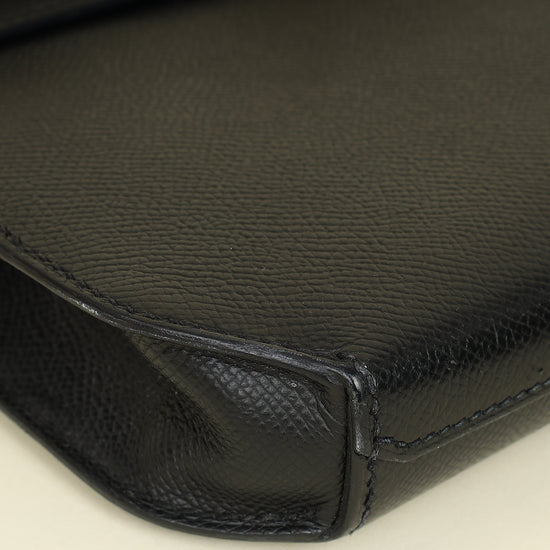 Hermes Noir Kelly Depeches 25 Bag