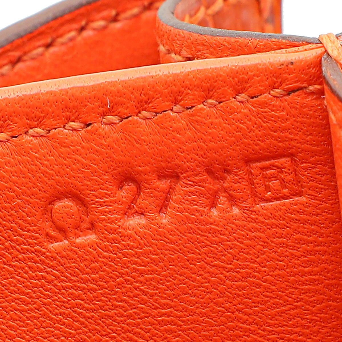 Hermes Orange Shiny Alligator Mini Constance Bag