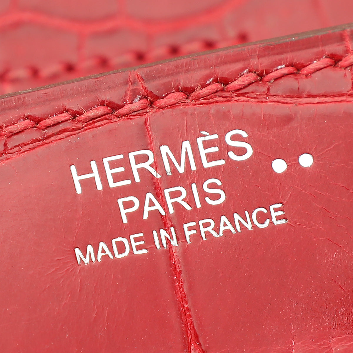 Hermes Rouge Garance Shiny Niloticus Crocodile Birkin 30 Bag