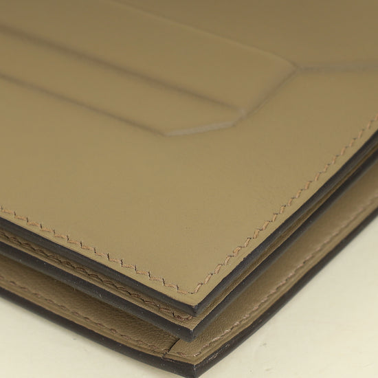 Hermes Beige Marfa Birkin Shadow Clutch