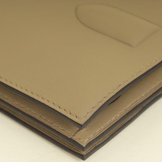 Hermes Beige Marfa Birkin Shadow Clutch