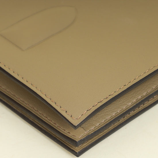 Hermes Beige Marfa Birkin Shadow Clutch