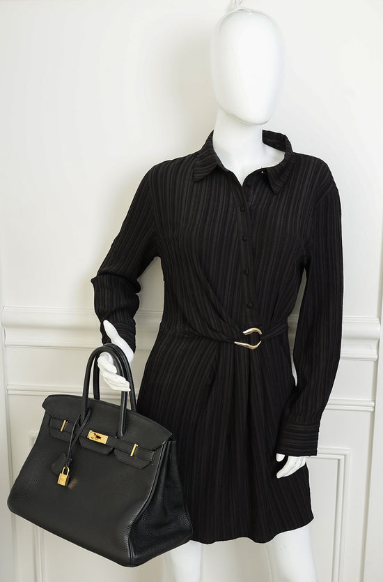 Hermes Noir Birkin 35 Bag
