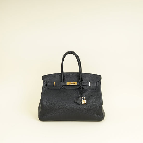 Hermes Noir Birkin 35 Bag