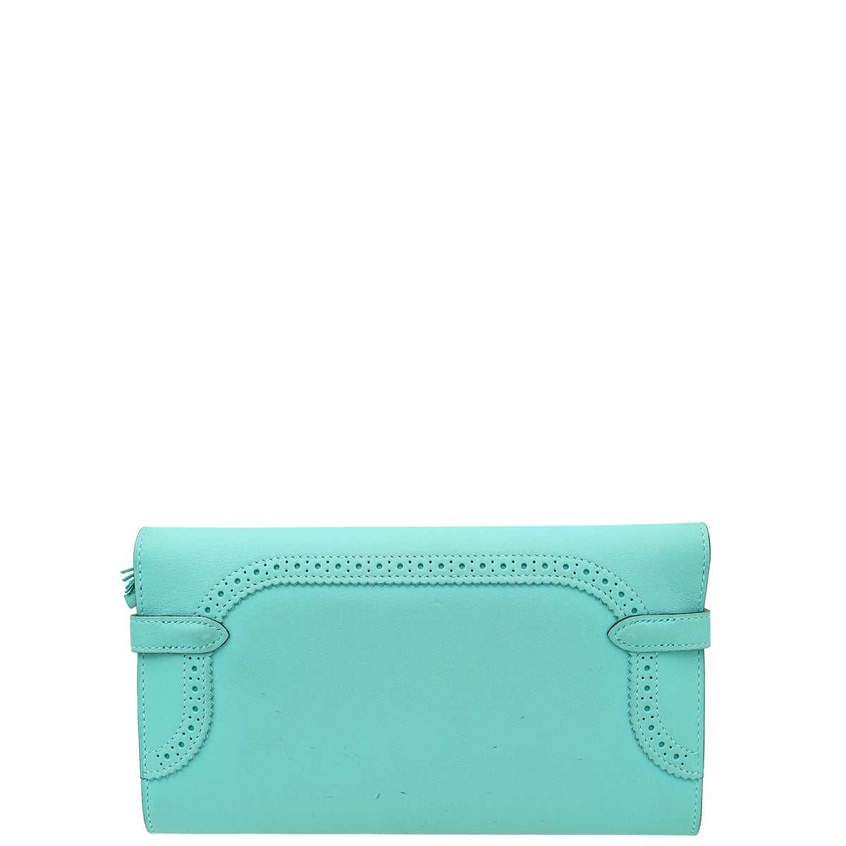 Hermes Bleu Atole Kelly Classic Ghillies Wallet-Hermes-THE CLOSET