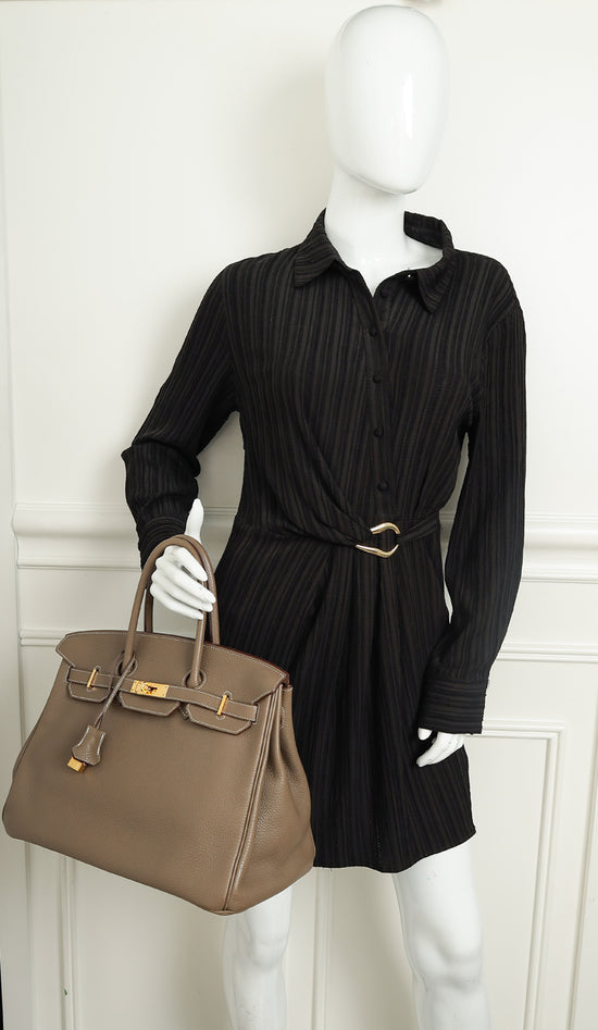 Hermes Etoupe Retourne Birkin 35 Bag-Hermes-THE CLOSET