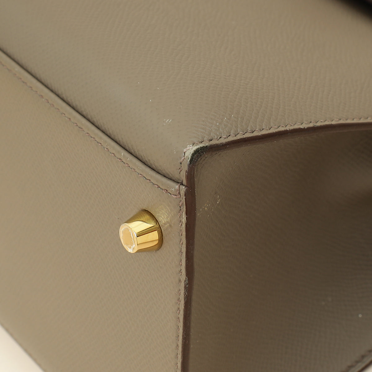 Hermes Gris Etain Sellier Kelly 28 Bag-Hermes-THE CLOSET