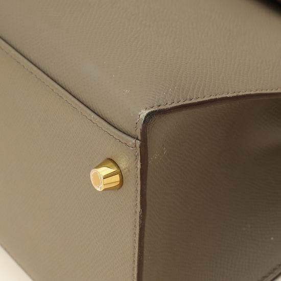 Hermes Gris Etain Sellier Kelly 28 Bag-Hermes-THE CLOSET
