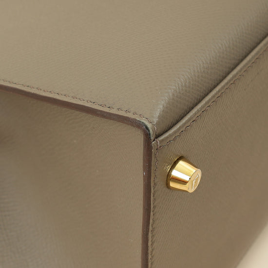 Hermes Gris Etain Sellier Kelly 28 Bag-Hermes-THE CLOSET