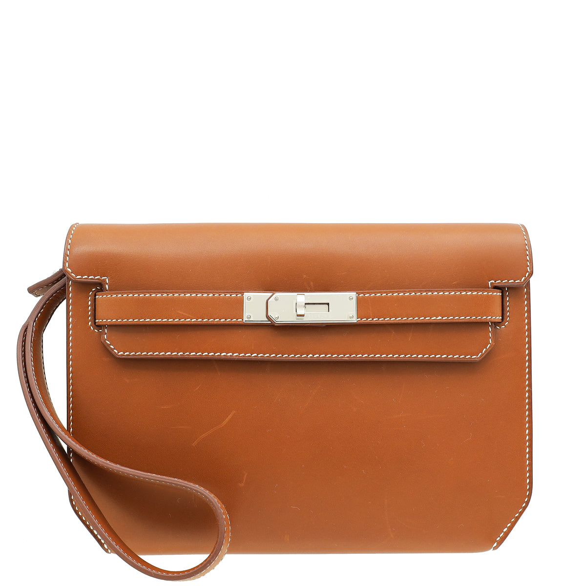 Hermes Gold Depeches 25 Box Pouch-Hermes-THE CLOSET