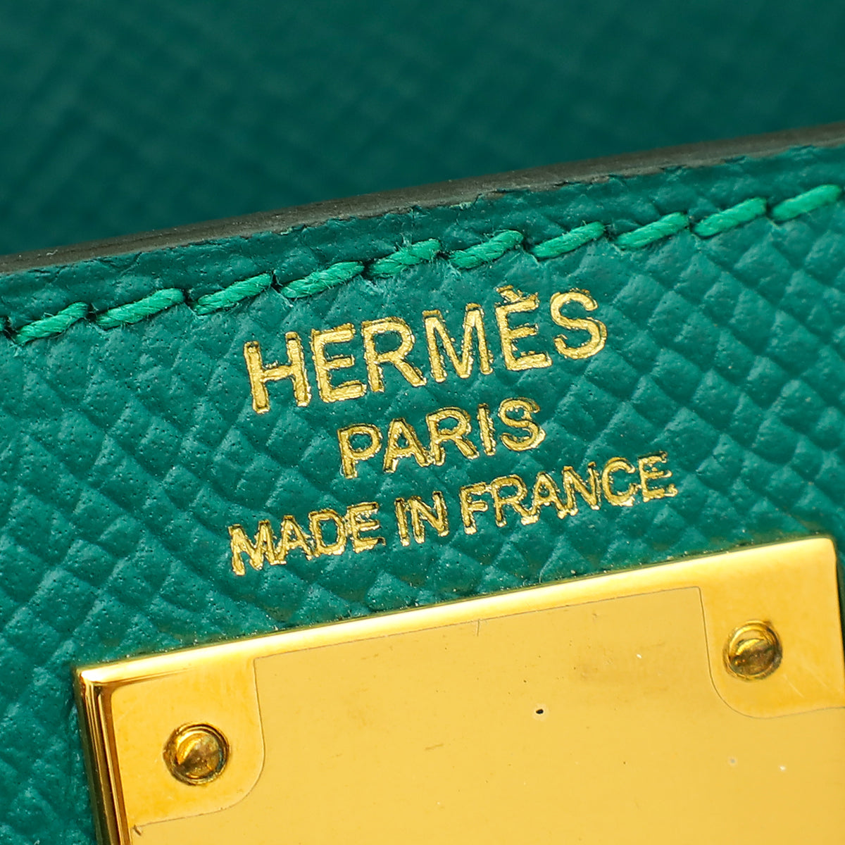 Hermes Malachite Sellier Kelly 28 Bag