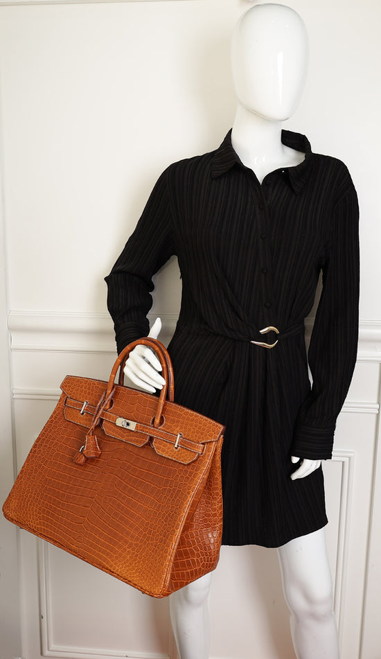 Hermes Matte Porosus Crocodile Birkin 40-Hermes-THE CLOSET