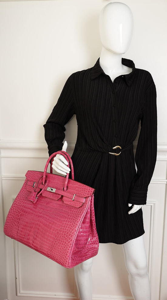 Hermes Shiny Porosus Crocodile Birkin 40-Hermes-THE CLOSET