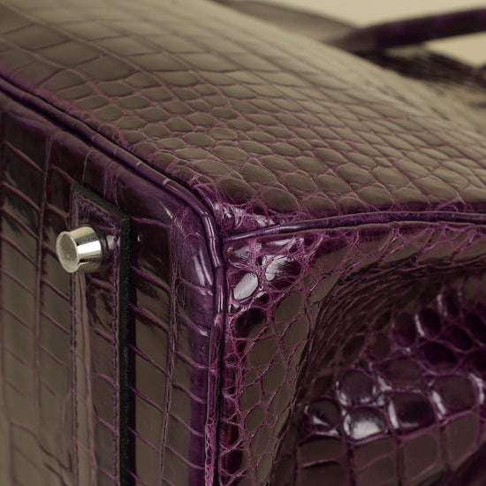 Hermes Shiny Porosus Crocodile Birkin 40-Hermes-THE CLOSET