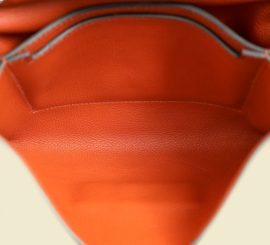 Hermes Bicolor H Passant Clutch Bag