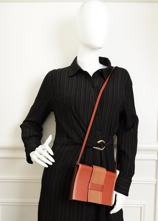 Hermes Bicolor H Passant Clutch Bag