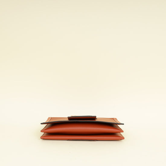 Hermes Bicolor H Passant Clutch Bag