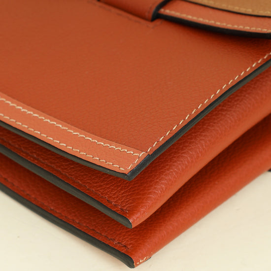 Hermes Bicolor H Passant Clutch Bag