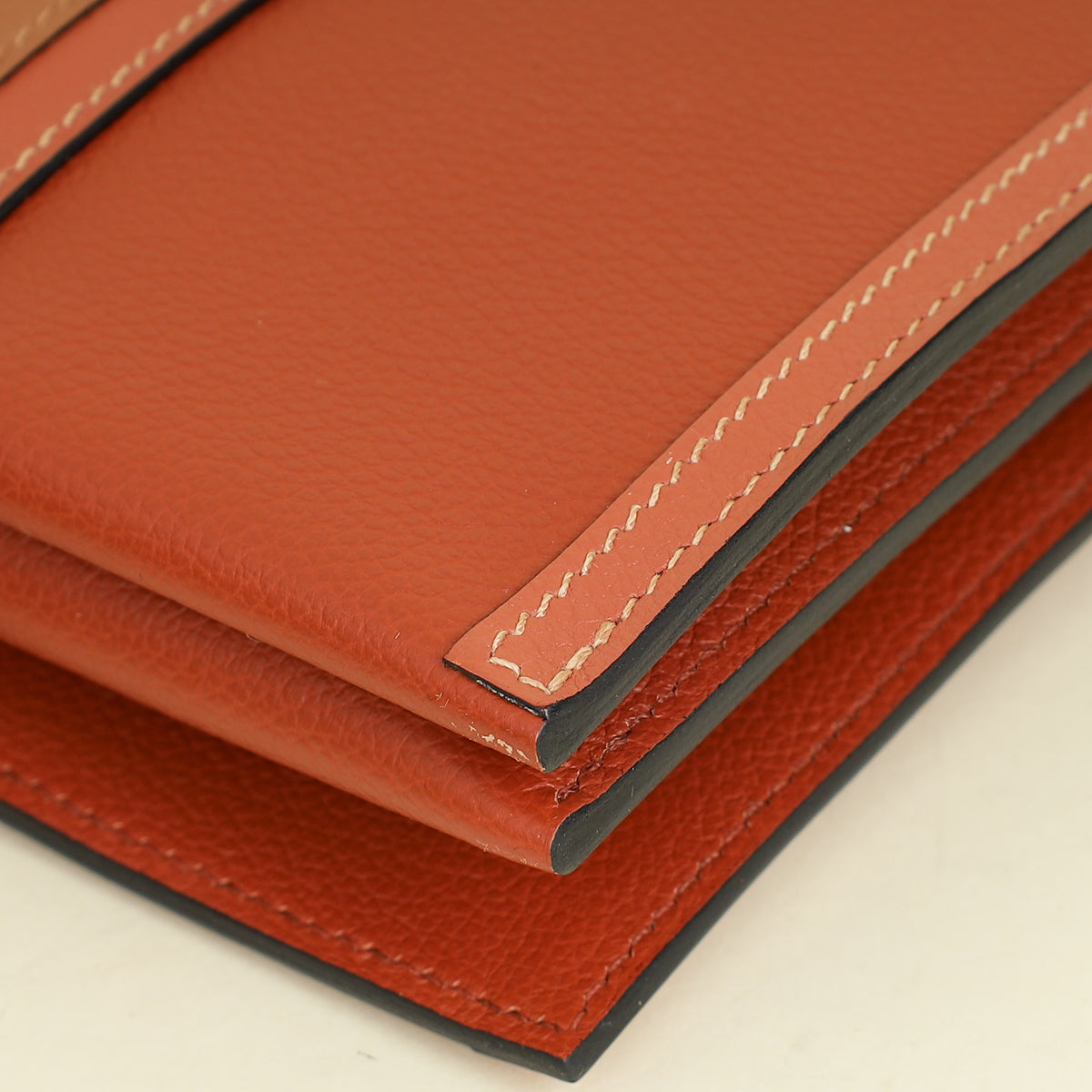 Hermes Bicolor H Passant Clutch Bag