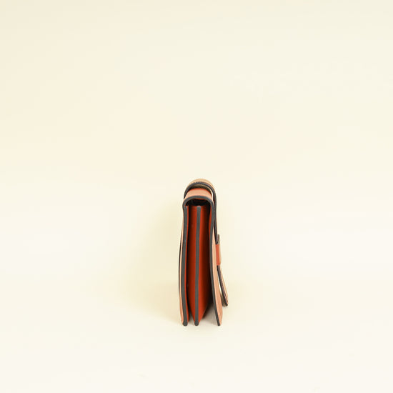 Hermes Bicolor H Passant Clutch Bag