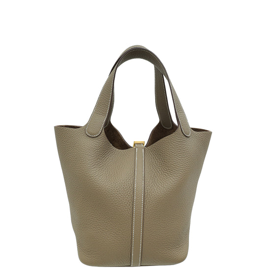 Hermes Etoupe Picotin Lock 22 Bag