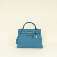 Hermes Cobalt Kelly 32 Retourne Bag