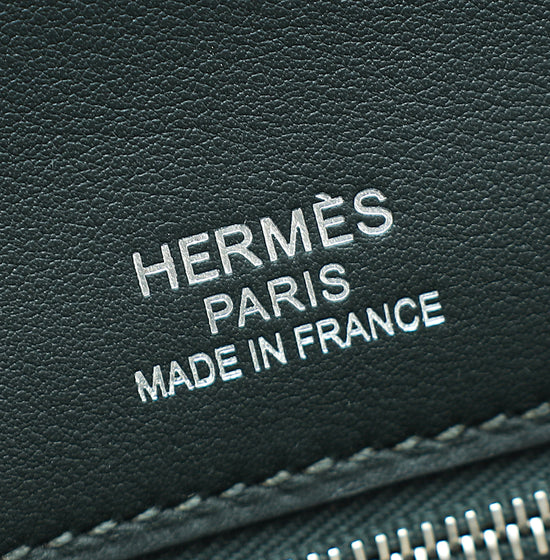 Hermes Ecru Vert Anglais Ltd. Ed. Toile Riga Birkin 35 Bag – The