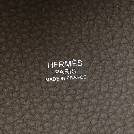 Hermes Gris Etain Picotin Lock 22 Bag