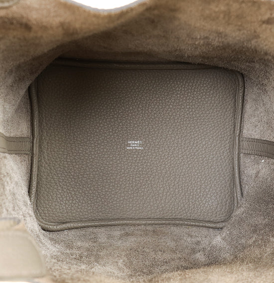 Hermes Gris Etain Picotin Lock 22 Bag