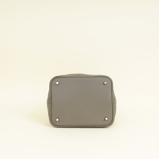 Hermes Gris Etain Picotin Lock 22 Bag
